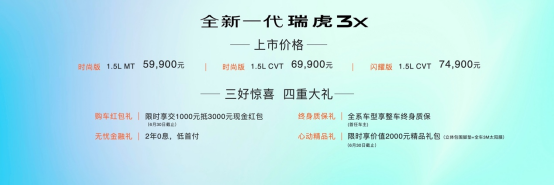 5万级“颜王”驾到，全新一代瑞虎3x焕新上市售价5.99万元起