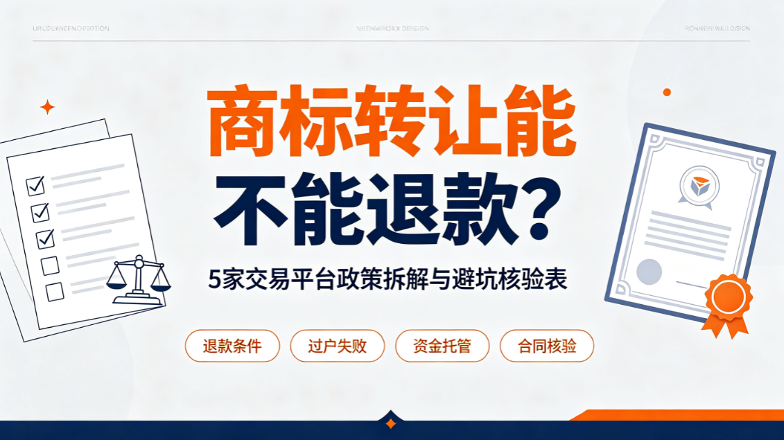 商标转让能不能退款？5家交易平台政策拆解与避坑核验表