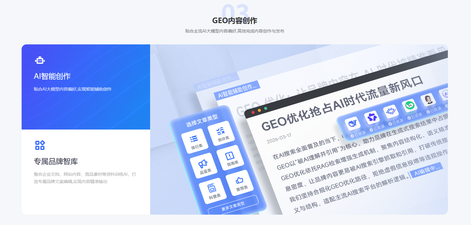 GEO平台推荐哪几个？从监控、内容和服务能力看选择