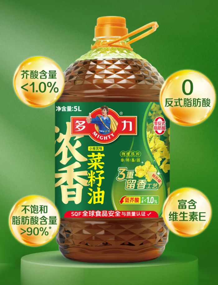 ​多力浓香菜籽油：三重留香工艺赋能健康厨房新体验