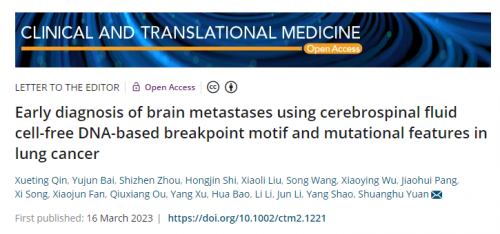 Motif有效预测肺癌脑转移：脑脊液片段组学新探索