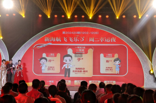 新海航三周年感恩之夜 “飞飞乐”现金抽奖活动星光云集