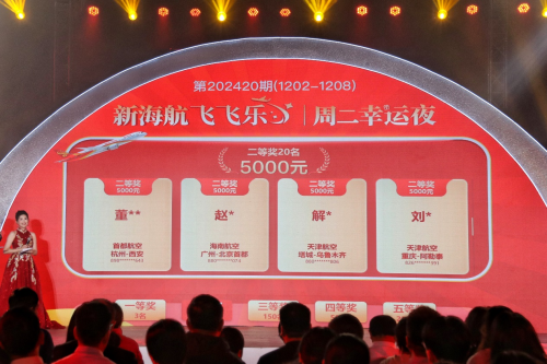新海航三周年感恩之夜 “飞飞乐”现金抽奖活动星光云集