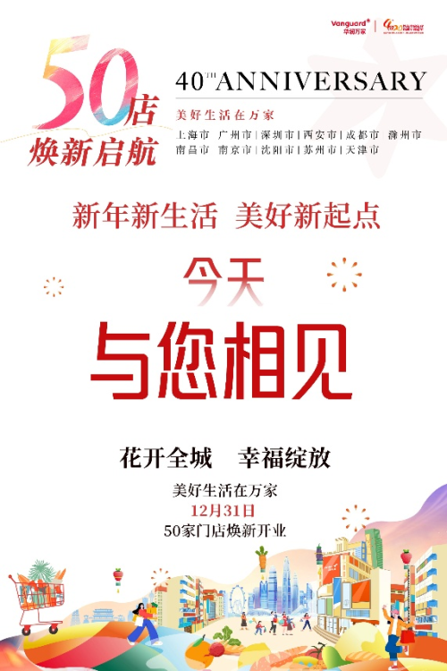 以新跨年，12月31日华润万家西青枫雅印象城店焕新出发