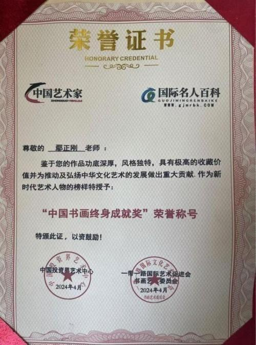 鄢正刚——艺术家综合实力榜