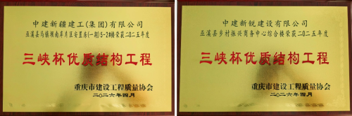 品质赋能发展！中建新疆建工西南公司两项目荣获三峡杯优质结构工程
