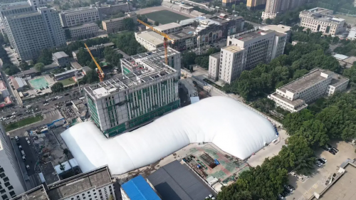 攻克四大技术难题，“高难度”异形基坑气膜项目石家庄落成