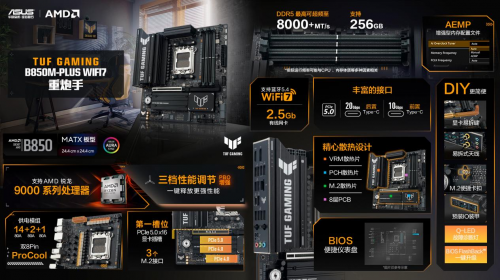 2026年AMD平台主板推荐：B850与X870E怎么选？四款华硕主板按需求解析