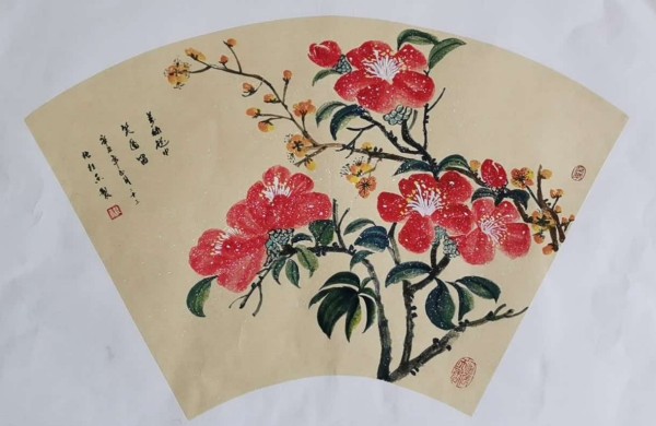 《众星捧月墨染国庆》风格独特艺术家张桂香