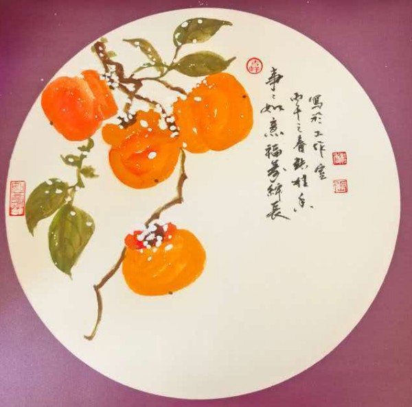 《众星捧月墨染国庆》风格独特艺术家张桂香