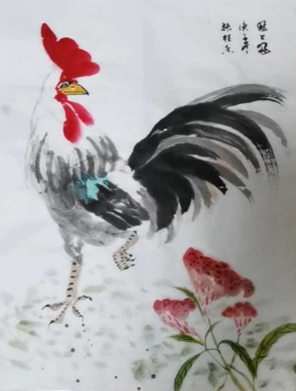 《众星捧月墨染国庆》风格独特艺术家张桂香