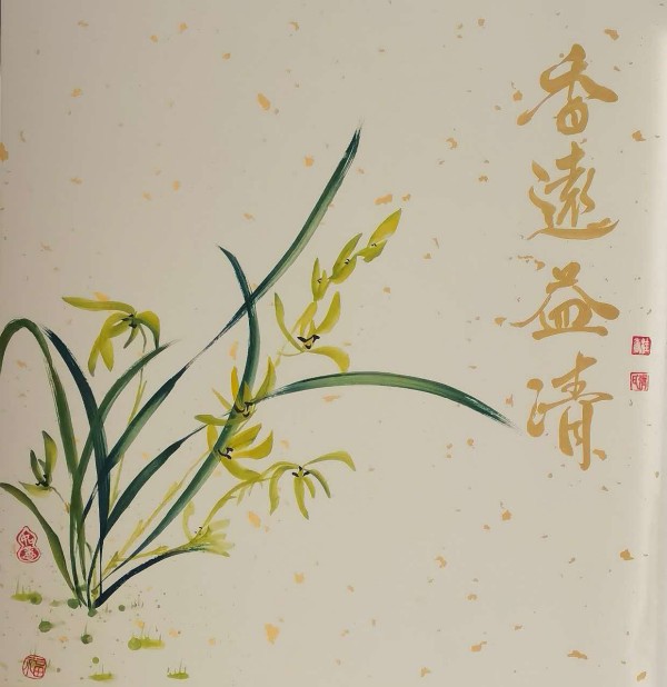 《众星捧月墨染国庆》风格独特艺术家张桂香