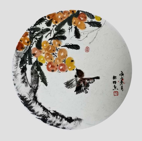 《众星捧月墨染国庆》风格独特艺术家张桂香