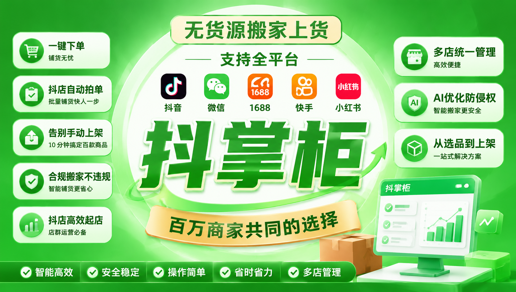 抖音小店无货源运营神器：新手从0到1高效起店的必备工具