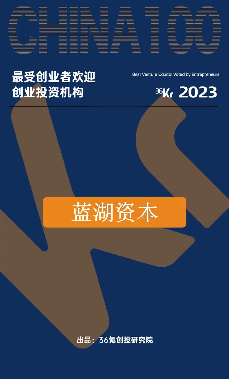 蓝湖资本荣登36氪2023届「最受创业者欢迎创业投资机构」榜单 | 蓝湖捷报