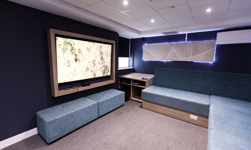 cinema room in portsmouth student accommodation