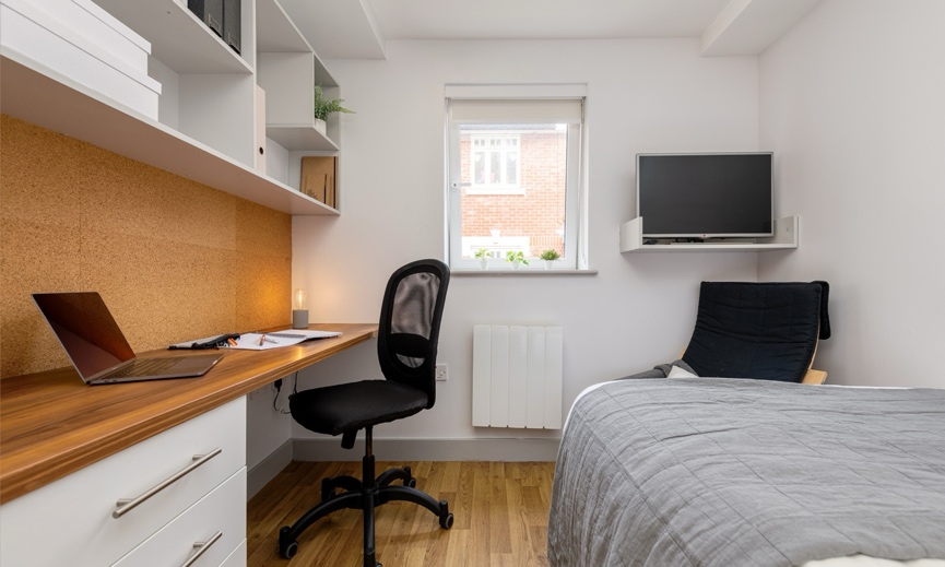 st james street student accommodation portsmouth bedroom