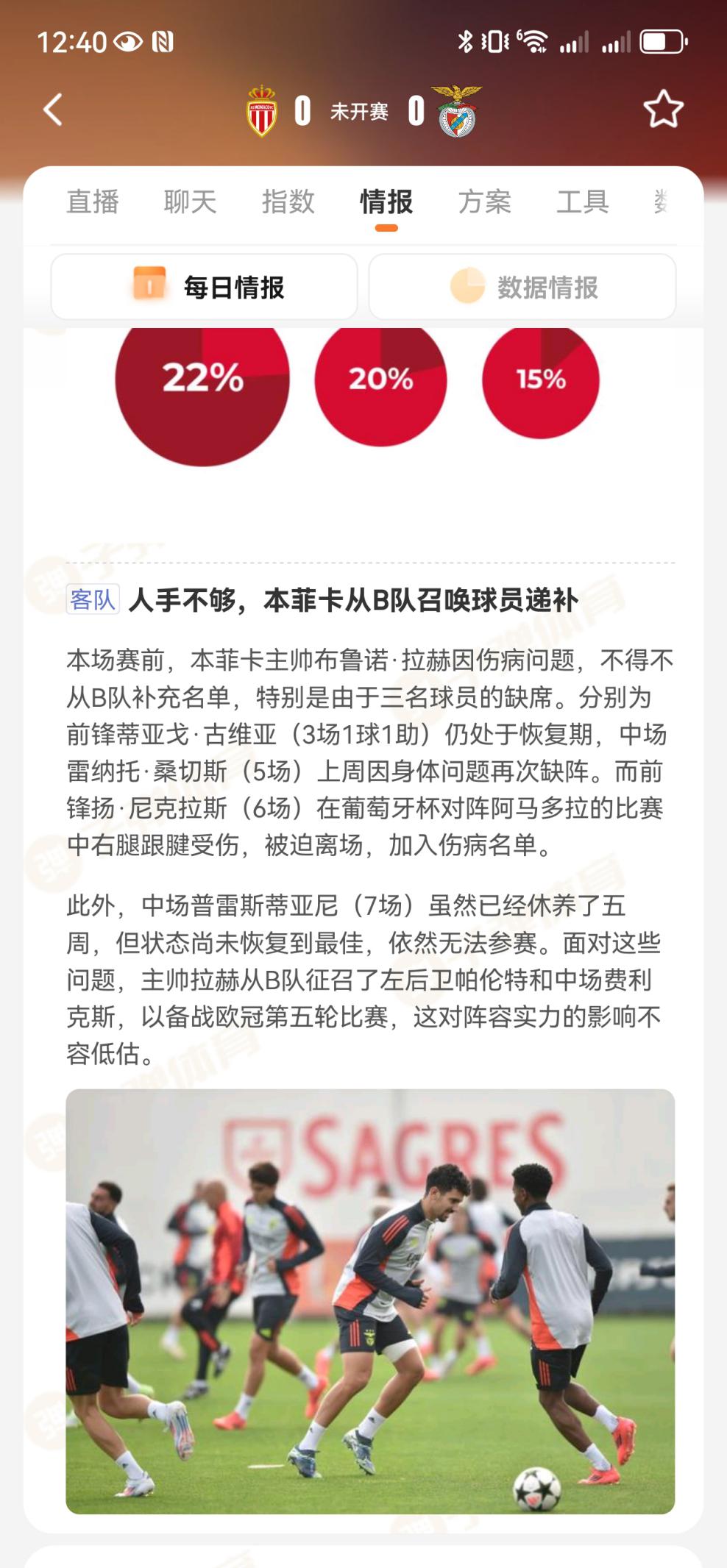 欧冠摩纳哥VS本菲卡，子弹体育如何查询足球分析数据