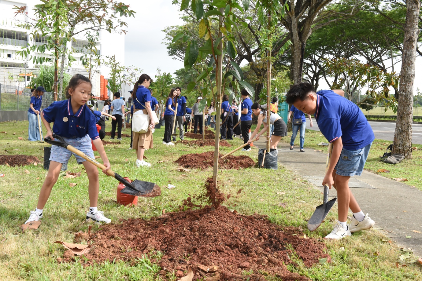A group of people planting trees

AI-generated content may be incorrect.