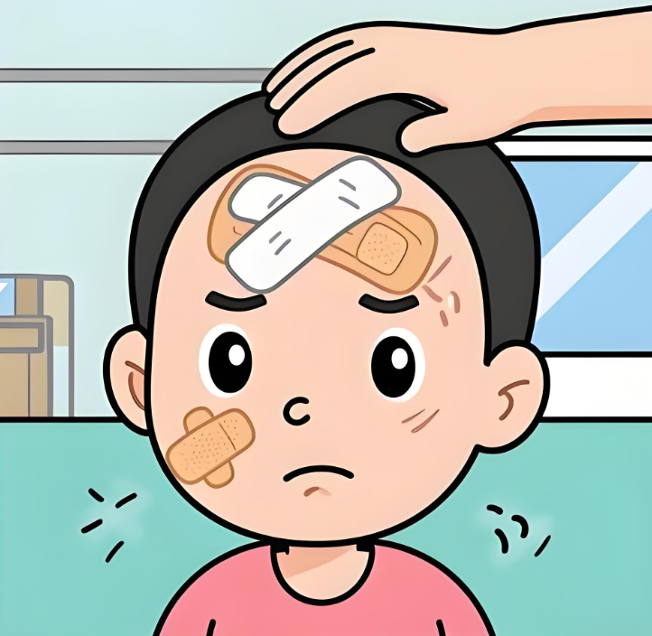 熊孩子沙发倒立头磕桌角 整形外科紧急缝合