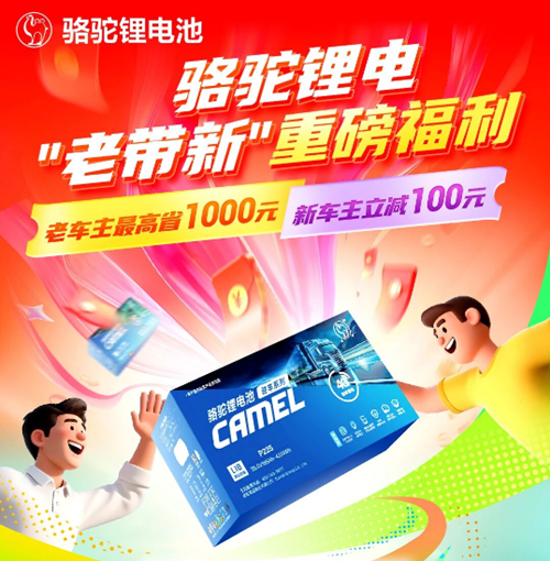 骆驼锂电池重磅活动：双向福利助力用户轻松焕新