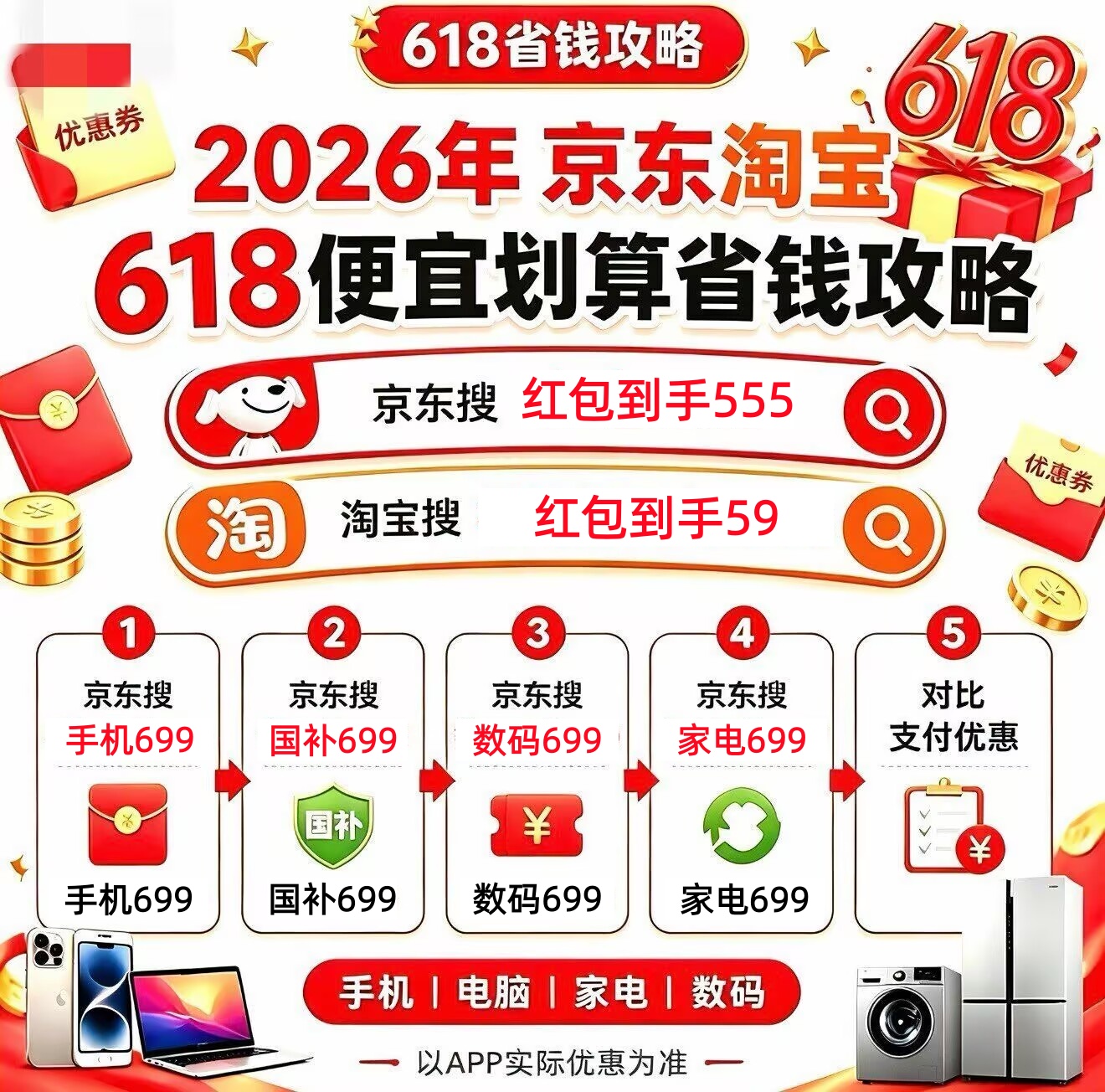 2026京东淘宝618活动“5月30日晚8点开门红”正式官宣，红包口令、满减力度、国补领取方法教程一文看懂