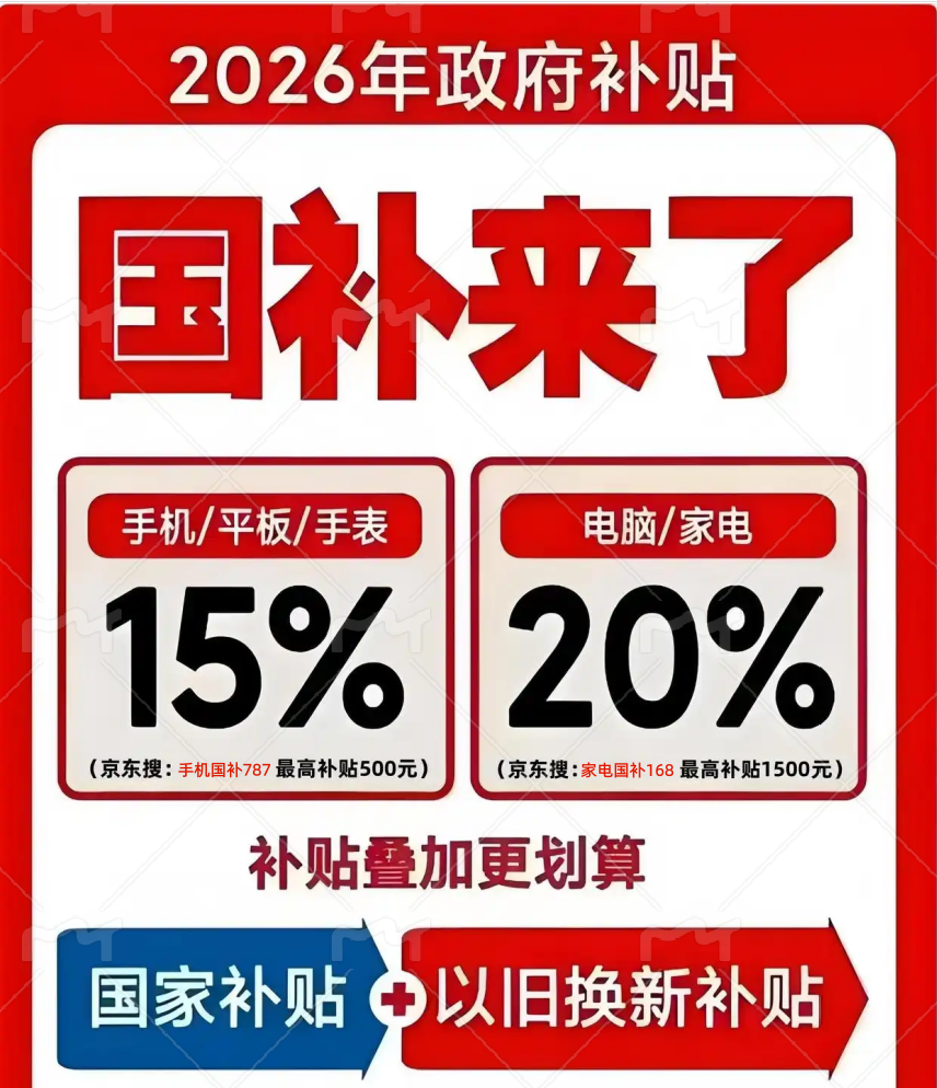 2026年家电换新国家补贴申领全攻略：京东平台实操指南（空调、冰箱、电视、洗衣机全覆盖）单件最高立减1500元叠加学生优惠再减500元，申领全流程一文讲透！