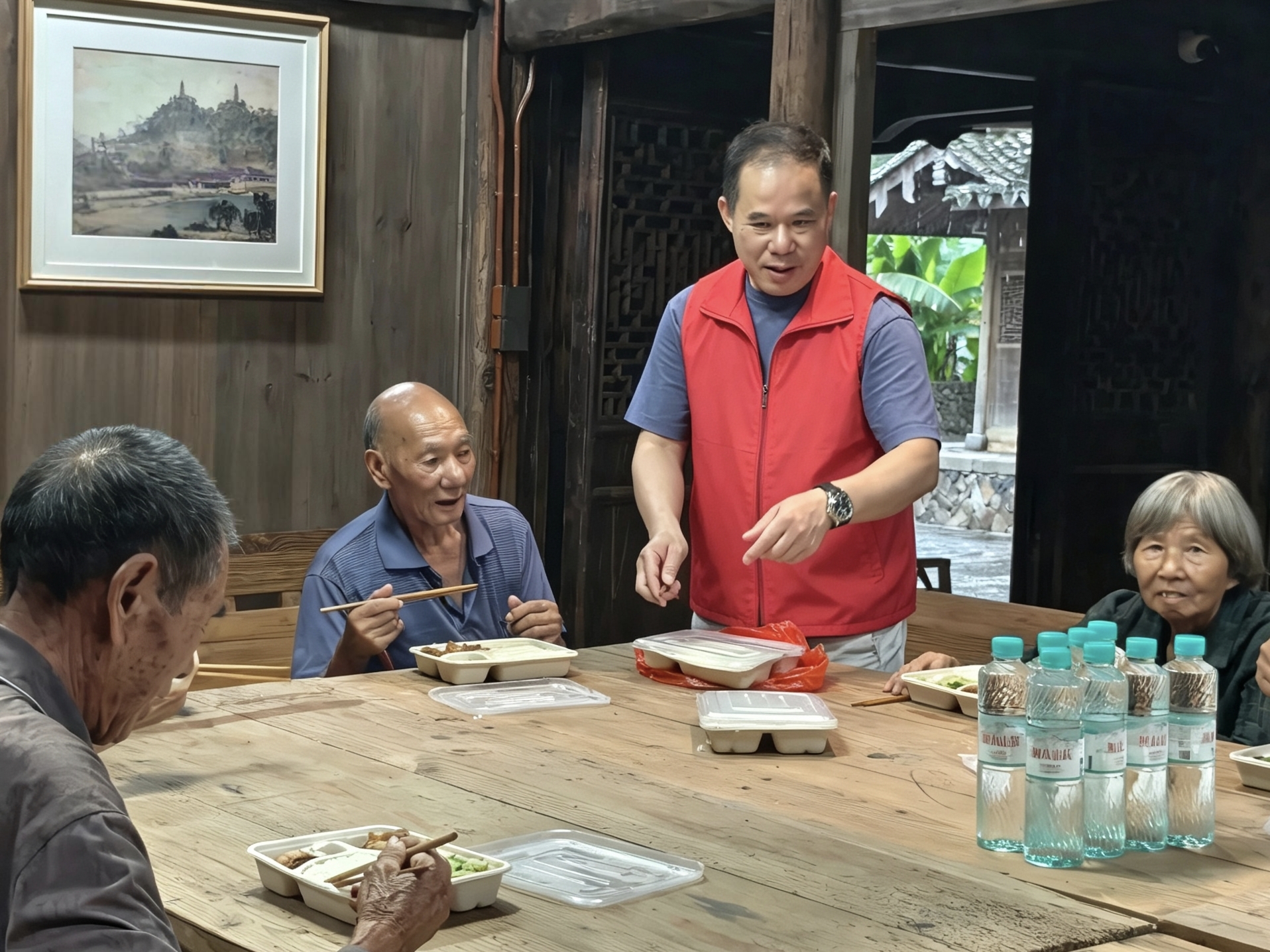 泰顺县烟草专卖局：情系结对村 关爱老人显温情