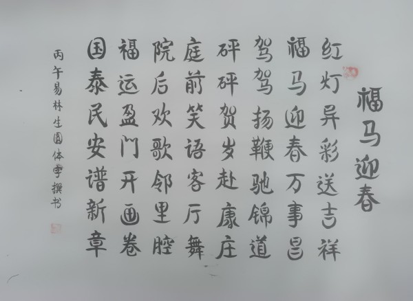 《开局之年展风采》圆体书法名家易林生——特别报道