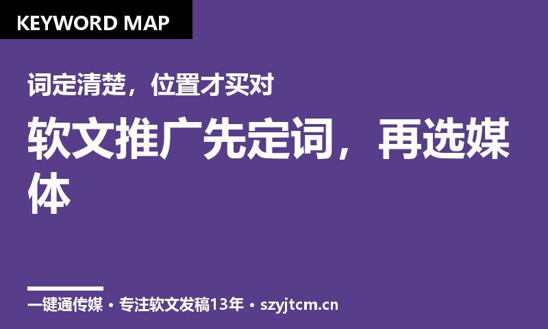软文推广先定词再选媒体:品牌词、品类词、问题词三种打法